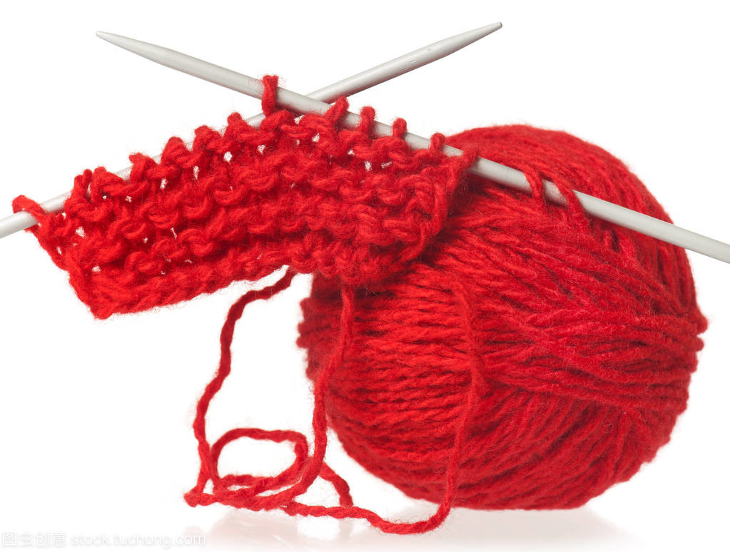 紅色毛線螺紋